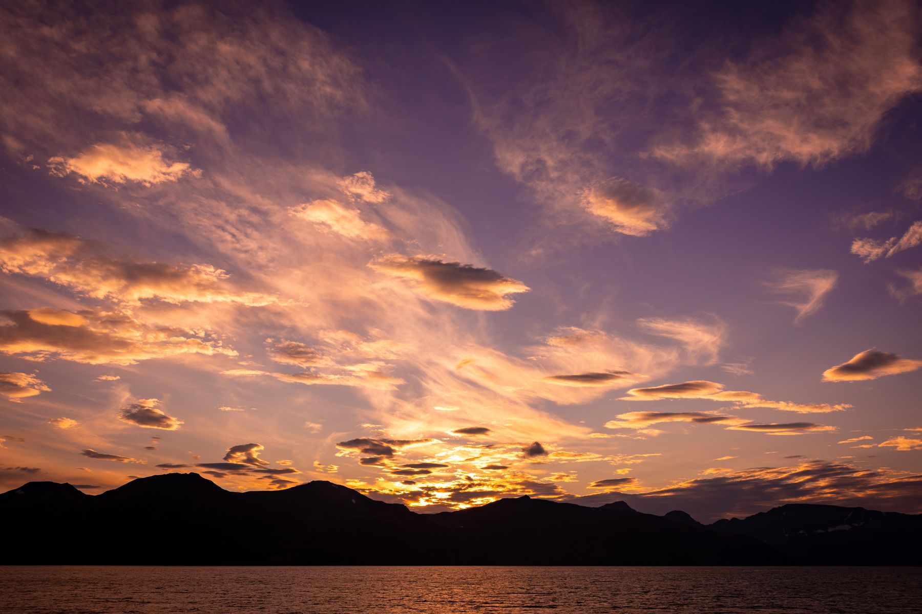 Sunset on Arctic Coast